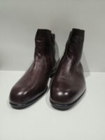Vintage x 80s "made in Switzerland" BALLY Red Leather Mid Ankle Zipper Boots - Image 7
