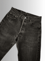 Vintage x 90s "made in Canada" 501 Levi's Red Tab Black Jean - Image 6