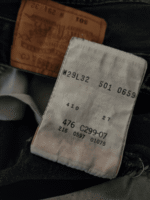 Vintage x 90s "made in Canada" 501 Levi's Red Tab Black Jean - Image 11