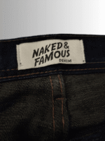 Naked & Famous Weird Guy Army Green Weft Slub Mid-Rise Japanese Denim - Image 8