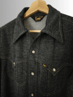 Vintage x 70s "made in USA" Lee Denim Knit Pearl Button Snap Shirt - Image 2