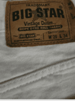 Vintage x 90s BIG STAR Vintage Denim Rope Dyed Sanforized White Jean - Image 2