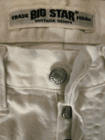 Vintage x 90s BIG STAR Vintage Denim Rope Dyed Sanforized White Jean - Image 7