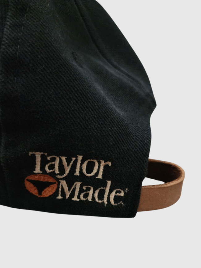 Vintage x 90s Taylor Made USA Golf Adjustable Leather Strapback Hat - Image 3