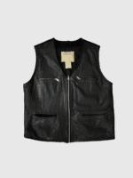 Vintage x 80s UNLIMITED Genuine Leather- Wool Men's Biker Vest - Image 9
