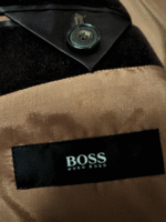 Vintage x 90s Hugo Boss Stratus Men's Brown Long Coat - Image 9