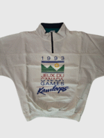 Vintage x 90s Jeux Du Canada Games Kamloops Quarter Zip Pullover Sweater - Image 2