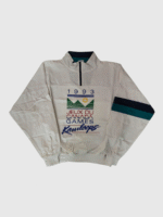 Vintage x 90s Jeux Du Canada Games Kamloops Quarter Zip Pullover Sweater - Image 3