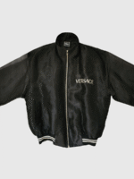 Vintage x 90s Versace Jeans Couture Transparent Bomber Jacket - Image 3