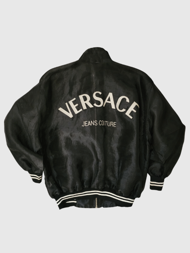 Vintage x 90s Versace Jeans Couture Transparent Bomber Jacket - Image 5