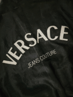 Vintage x 90s Versace Jeans Couture Transparent Bomber Jacket - Image 9