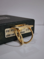 Vintage x 2000s Tom Ford Gucci Gold Scarf Ring - Image 3