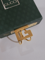 Vintage x 2000s Tom Ford Gucci Gold Scarf Ring - Image 5