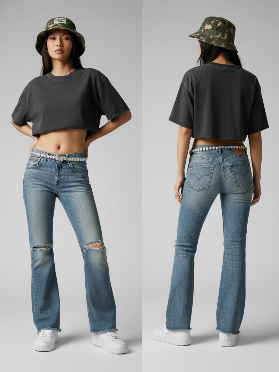 Heirloom-usedvintagestore-90slevi's525bootcutflare-image000 Rare Vintage x 90s Levi's 525 Red Tab Boot-Cut Flare Jeans - Image 1