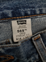 Vintage x 90s Levi's 569 Large Baggy Straight Fit Redline Selvedge Denim - Image 10