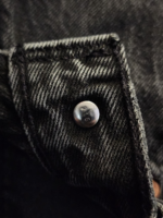 Vintage x 90s Levi's 501 Faded Black Cut-Off Denim Short - Image 7